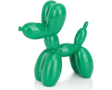 AMOIENSIS Vibrant Green Balloon Dog Statue Decor 4 inch Small Knick Knacks Balloon Animal for Shelf Decor