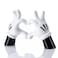 FelyHos Cartoon Heart Hands Resin Statue Modern Home Decor Accents Love Finger Sculpture Room Decor Accessories Black White
