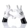 FelyHos Cartoon Heart Hands Resin Statue Modern Home Decor Accents Love Finger Sculpture Room Decor Accessories Black White