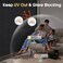 Coavas Blackout Window Privacy Film Total 100 Light Blocking Room Darkening Window Tint for Home Frosted Static Cling Black Out Cover 118 x 787 Inch Blackout