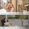 ConCus-T ConCusT One Way Window Privacy Film Daytime Reflective Mirror Film NonAdhesive Static Cling Anti UV Sun Blocking Window Tint for Home Office Black Silver 1181 Inch x 65 Feet