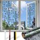 COUNTEWOL Countewol Upgraded Window Privacy Film One Way Daytime Privacy Static Cling Sun Blocking Anti UV Reflective Window Tint for Home and Office Silver Daisy 175 X 787 in
