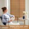 dktie DKTIE Wooden Blinds Pattern Decorative Window Privacy Film Sun Blocking Heat Control Static Cling No Glue with Installation Tools Stained Glass Window Film S531 177 x 787