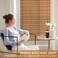 dktie DKTIE Wooden Blinds Pattern Decorative Window Privacy Film Sun Blocking Heat Control Static Cling No Glue with Installation Tools Stained Glass Window Film S531 177 x 787