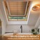 dktie DKTIE Wooden Blinds Pattern Decorative Window Privacy Film Sun Blocking Heat Control Static Cling No Glue with Installation Tools Stained Glass Window Film S531 177 x 787