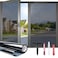 JAYONG One Way Window Privacy Film with Installation Tools Static Cling Mirror Reflective Tint for Daytime Heat Control UV Blocking Privacy Film for Home Office Glass Door Black Silver 175x787
