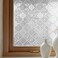 OHTMERU Window Privacy Film Decorative for Front Door Bathroom Static Cling Stained Glass Sticker Opaque Heat Control UV Blocking NonAdhesive for Home Windows 175 X 787 inches