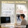 OHTMERU Window Privacy Film Decorative for Front Door Bathroom Static Cling Stained Glass Sticker Opaque Heat Control UV Blocking NonAdhesive for Home Windows Magnolia