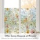 Volcanics Stained Glass Window Film with Installation Tools Rainbow Window Privacy Film Decorative Window Clings for Glass Windows Static Cling Sun Blocking Floral Decals 175 x 787 Inch