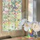 WBQMUNY Window Privacy FilmButterflies Stained Glass Window FilmRainbow Decorative Sun Blocking Static Cling Stickers for Room Home Decor 177 x 433