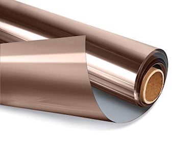HIDBEA One Way Privacy Window Film Daytime Mirror Reflective Heat Control UV Sun Blocking NonAdhesive Static Cling Window Tint for Home and Office BrownSilver 354 Inch x 328 Feet