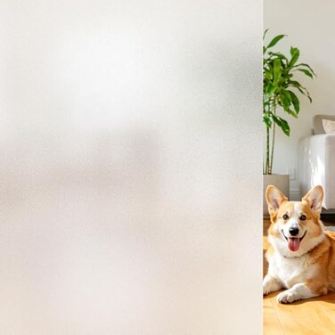 Coavas Frosted Glass Window Film Static Cling UV Heat Blocking