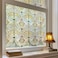 ADD.HERES 3D Stained Glass Window Film Decorative Window Privacy Film for BathroomFront DoorHome Sun Blocking Heat ControlStatic Cling Golden Ironwork 236inch x 708inch