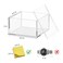 AITEE Small Acrylic Box with Lid Clear Cube Display Case MultiPurpose Box Square for Holding Staples Paper Clips Stamps Display in Office Home