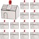 Haomian 20 Pcs House Shaped Gift Boxe White Low Style House Shaped Gable Gift Boxes Fancy Treat Cookie Dessert Bakery Boxes for Party Goodies Gifts Giving Small BakesWhite Low Style