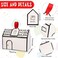 Haomian 20 Pcs House Shaped Gift Boxe White Low Style House Shaped Gable Gift Boxes Fancy Treat Cookie Dessert Bakery Boxes for Party Goodies Gifts Giving Small BakesWhite Low Style
