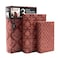 Hosley Farmhouse Memory Book Boxes Set of 3 Red Brown Gold Decorative Nesting Storage Boxes 12 10 8 Inch Faux Leather Keepsake Photo Jewelry Box for Wedding Gift
