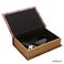 Hosley Farmhouse Memory Book Boxes Set of 3 Red Brown Gold Decorative Nesting Storage Boxes 12 10 8 Inch Faux Leather Keepsake Photo Jewelry Box for Wedding Gift