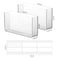 Jetec 2 Pieces Wall Mount Remote Control Holder Acrylic Placed Flat Media Organizer Storage Box with Acrylic Transparent Glue No Need to Drill Holes 75 x 4 x 18 Inch 79 x 4 x 22 Inch Clear