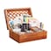 Mela Artisans Trellis Mango Wood Decorative Storage Box HandCarved Wooden Jewelry Box for Keepsakes Accessories Home Decor Medium Burnt Large 9 x 6 x 35