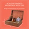 Mela Artisans Trellis Mango Wood Decorative Storage Box HandCarved Wooden Jewelry Box for Keepsakes Accessories Home Decor Medium Burnt Large 9 x 6 x 35