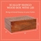 Mela Artisans Trellis Mango Wood Decorative Storage Box HandCarved Wooden Jewelry Box for Keepsakes Accessories Home Decor Medium Burnt Large 9 x 6 x 35