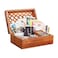 Mela Artisans Trellis Mango Wood Decorative Storage Box HandCarved Wooden Jewelry Box for Keepsakes Accessories Home Decor Medium Burnt Large 9 x 6 x 35