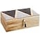 Juvale Wooden Box with Hinged Lid Jewelry Storage for Rings Trinkets Decorative Storage Box for Coffee Table Nightstand 95 x 59 x 32 in Pack of 1 Brown