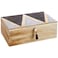 Juvale Wooden Box with Hinged Lid Jewelry Storage for Rings Trinkets Decorative Storage Box for Coffee Table Nightstand 95 x 59 x 32 in Pack of 1 Brown