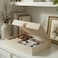 ZICOTO Decorative Photo Storage Box with Lid A Beautiful Linen Organizer Perfect to Safely Store Your Pictures Documents Scrapbooking Supplies Keepsakes and Other Memories in Style