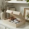 ZICOTO Decorative Photo Storage Box with Lid A Beautiful Linen Organizer Perfect to Safely Store Your Pictures Documents Scrapbooking Supplies Keepsakes and Other Memories in Style