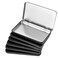 Elesunory 6 Pcs Metal Rectangular Hinged Tin Boxes with Lid Mini Portable Empty Box Container Small Black Tin with Lid for Home or Outdoor Active Storage Black