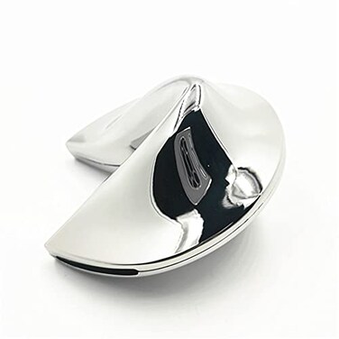 Ya.x Yax Proposal Gift Bridesmaid Gift Gift for The HostessDesktop Gift Resturant Decor Personalized Metal Silver Fortune Cookie275in Silver