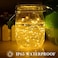 Highill 100LED Fairy Light Battery Operated LED Lights with Timer Setting Warm White String Lights 10M Silver Wire Starry Lighting for Bedroom Indoor Christmas Tree Wedding Decor Idea Put in Jars