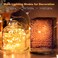Adamonda 20 Pack LED Fairy Lights Battery Operated3 Features Blinking Slowly Blinking just on 7FT 20 LED Waterproof Mini Twinkle String Lights for Wedding Mason Jars Party Christmas DecorationsWarm Wh