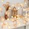 TOPLEE 3 Pack Fall Decor Fall Garland with Pumpkin LightsEnlarged Maples Leaves String Lights Pumpkin Decor 60LED Waterproof Battery Operated Halloween Thanksgiving Fall Decorations for Home Outdoor I