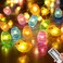 Awinking 50 LED Egg Easter Lights for Easter Decorations Battery Operated Easter String Lights for Easter Garland Spring Wreath Decor Mini Lighted Eggs for Home Classroom Hunt Party Mantle Decor