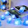 Gee Hut Birthday Decorations Rose Lights Wedding Decor Flower Fairy Lights Valentines Mothers Day Anniversary Proposal Birthday Party Decorations String Light 147FT 30LED Battery Operated Blue
