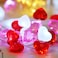 BOHON Valentine Day Decor 10 ft 30 LEDs 3D Heart Lights Red White Pink Fairy String Lights with Remote Battery Operated Valentines Decorations for the Home Bedroom Garland Wedding Indoor Timer