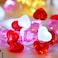 BOHON Valentine Day Decor 10 ft 30 LEDs 3D Heart Lights Red White Pink Fairy String Lights with Remote Battery Operated Valentines Decorations for the Home Bedroom Garland Wedding Indoor Timer