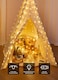 Brightown 300 LED Fairy Curtain Lights 98ft x 98ft Warm White Curtain String Lights USB Plug in 8 Lighting Modes Christmas Decoration Hanging Lights with Remote for Bedroom Indoor Weddings Dorm