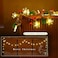 UZKEW Christmas Garland with Snowflake Lights 30 Led 10ft Battery Operated 8 Lighting Modes Timer Pine Cones Red Berry Garland Indoor Outdoor Office Decor Xmas String Light Mantle Decorations Warm Whi