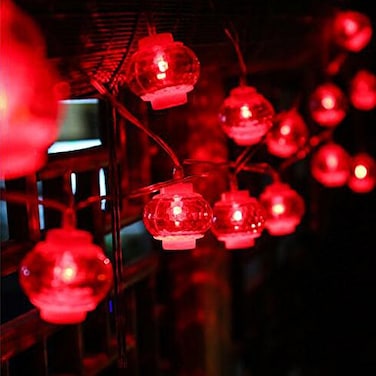 Dreamworth Red Lanterns String Lights10ft3M 20 LED Lanterns Battery Operated Fairy String Lights for Wedding Chinese New YearSpring FestivalParty DecorationChristmas