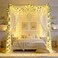 JMEXSUSS 33Ft Vines with Lights Battery Operated 100 LED Ivy Vines with Fairy Lights Leaf with Remote for Bedroom Wall Classroom Dorm Wedding Birthday Party DecorWarm White