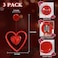 LOLStar 3 Pack Valentines Day Window Lights Decor with Timer Battery Operated Red HeartShaped Window Decorations Silhouette Sucker LED Lamp Slow Fade Mode Hanging Lights for 2026 Holiday Indoor Home