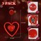 LOLStar 3 Pack Valentines Day Window Lights Decor with Timer Battery Operated Red HeartShaped Window Decorations Silhouette Sucker LED Lamp Slow Fade Mode Hanging Lights for 2026 Holiday Indoor Home