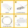 SINAMER 6 Pack Fairy Lights Battery Operated String Lights 7ft 20 Led Mini Lights Waterproof Silver Wire Starry for Mason Jars DIY Wedding Party Bedroom Christmas Warm White