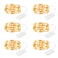 SINAMER 6 Pack Fairy Lights Battery Operated String Lights 7ft 20 Led Mini Lights Waterproof Silver Wire Starry for Mason Jars DIY Wedding Party Bedroom Christmas Warm White