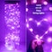 SmilingTown 15 Packs 20 Led Purple Fairy Lights Battery Operated 66ft Silver String Lights Waterproof Firefly Starry Light for DIY Table Centerpieces Wedding Halloween Christmas Party Decor