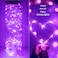 SmilingTown 15 Packs 20 Led Purple Fairy Lights Battery Operated 66ft Silver String Lights Waterproof Firefly Starry Light for DIY Table Centerpieces Wedding Halloween Christmas Party Decor